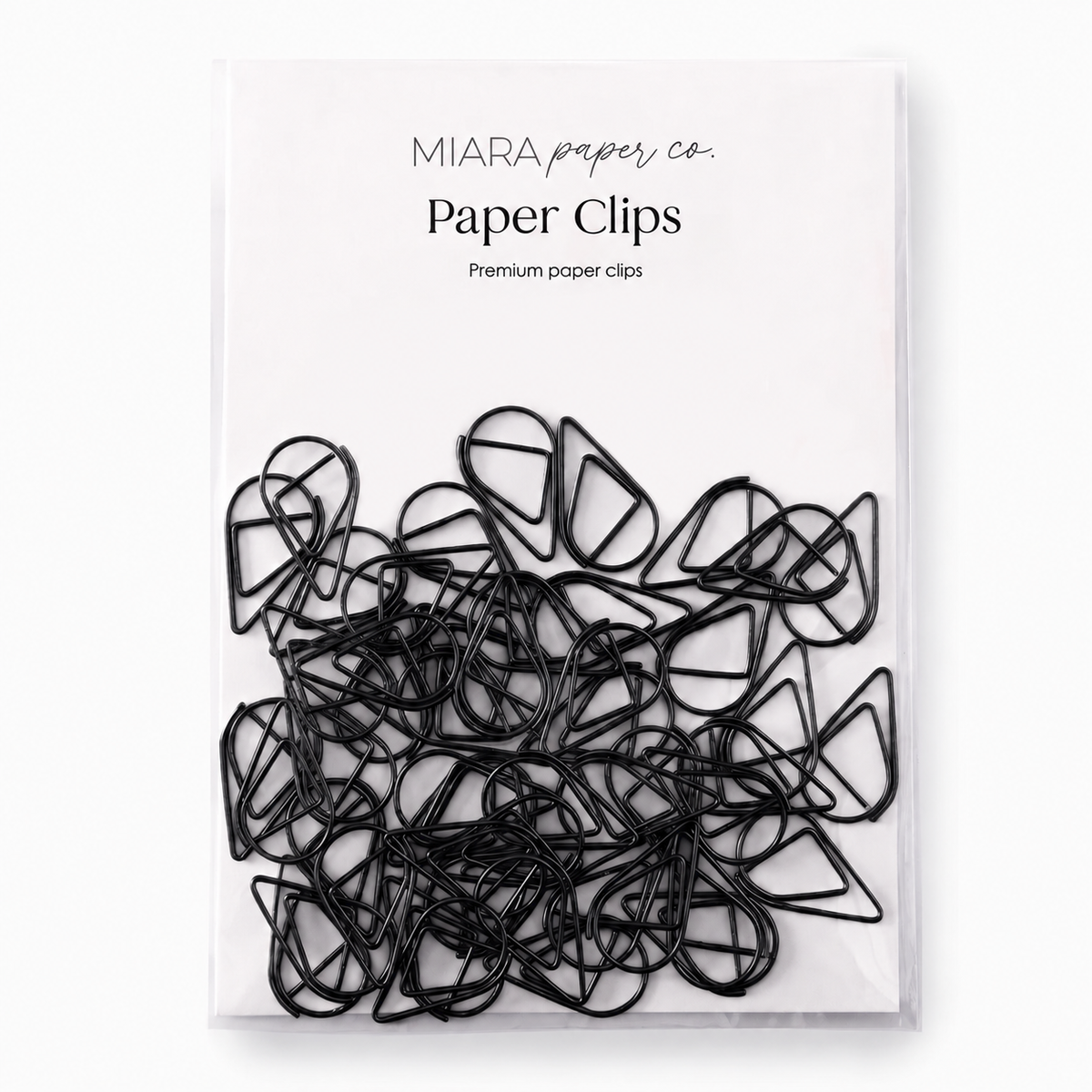 Teardrop Paper Clips - Black