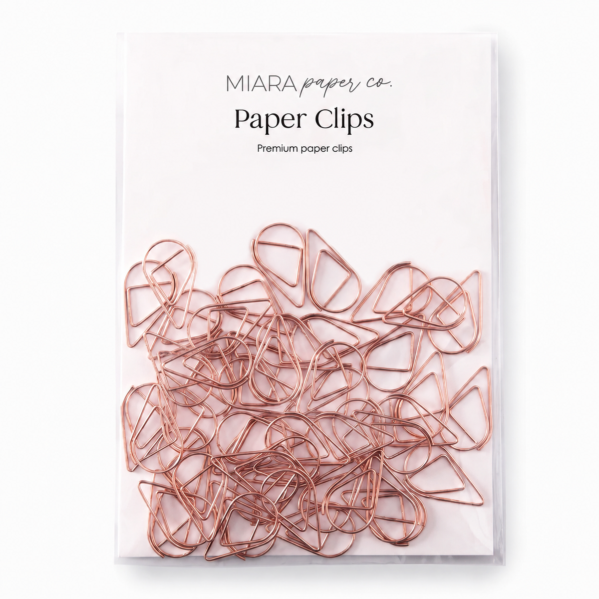 Teardrop Paper Clips - Rose Gold